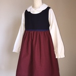 120　お出かけジャンパースカート(紺×赤)