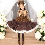 27センチドール服No.172ハンドメイドチョコレートロリータワンピースセット