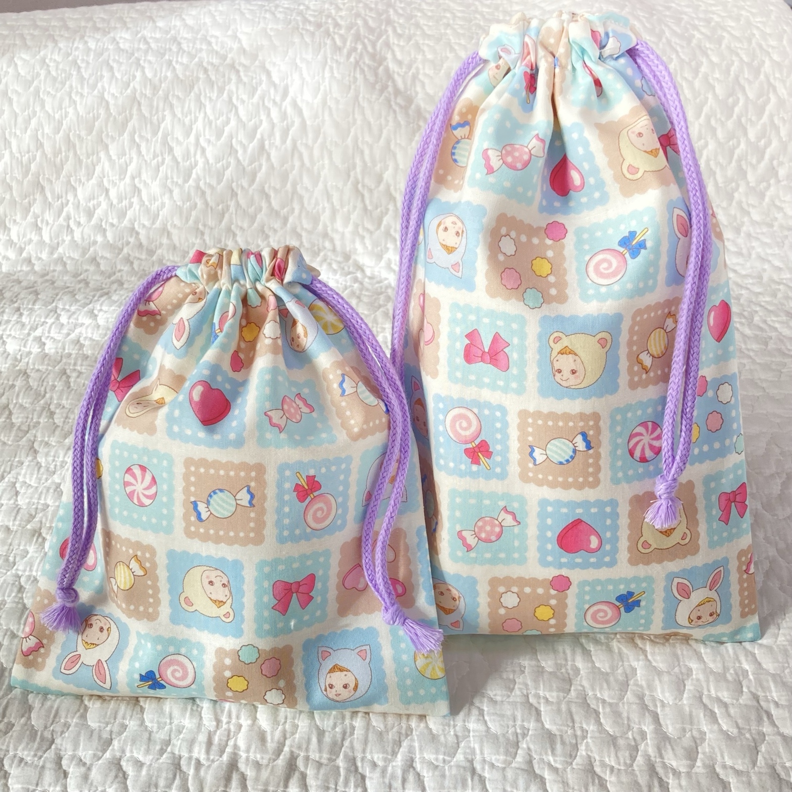 ♡ともニャン♡　オーダー　ハンドメイド　巾着袋　カトラリーケース ♡ともニャン♡ オーダー ハンドメイド 巾着袋 カトラリーケース