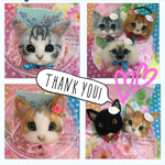 オーダー 猫にゃんこ羊毛フェルトストラップ