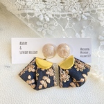 サンホリ×アイボリー　コラボ刺繍ピアス・イヤリング（2way）①