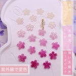 変色する★桜　お花のアセテートパーツ　オフホワイトー→ピンク→ローズピンク