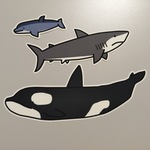 動物　大きめシール2【ラミネートなし・1枚売り】