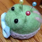 かえるさんのピンクッション