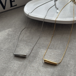 .. new ..  tube necklace  ネックレス　ゴールド　シルバー　スネークチェーン　シンプル　カジュアル　ニュアンス