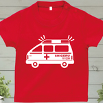 お名前入れられます♫救急車Tシャツ　プリントカラー全2色