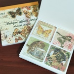 【売りつくしセール！】650円→300円！ 台紙シール コラージュ素材 蝶 虫 動物 鳥 英文 文字 背景素材 手帳デコ SALE 半額