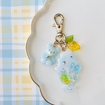 シトラスベアのフルーツシェイカー🍋パステルブルー　　　　　　　シャカシャカ　キーホルダー　レジン　アニマル　スイーツ　ドリンク　レモン　くま　カシャカシャ　プレゼント　ミニチュア　フェイクスイーツ