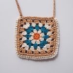granny square ×cotton raffia mini pochette : : : グラニースクエア×コットンラフィアミニポシェット