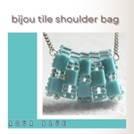 bijou tile shoulder bag(AQUA BLUE)