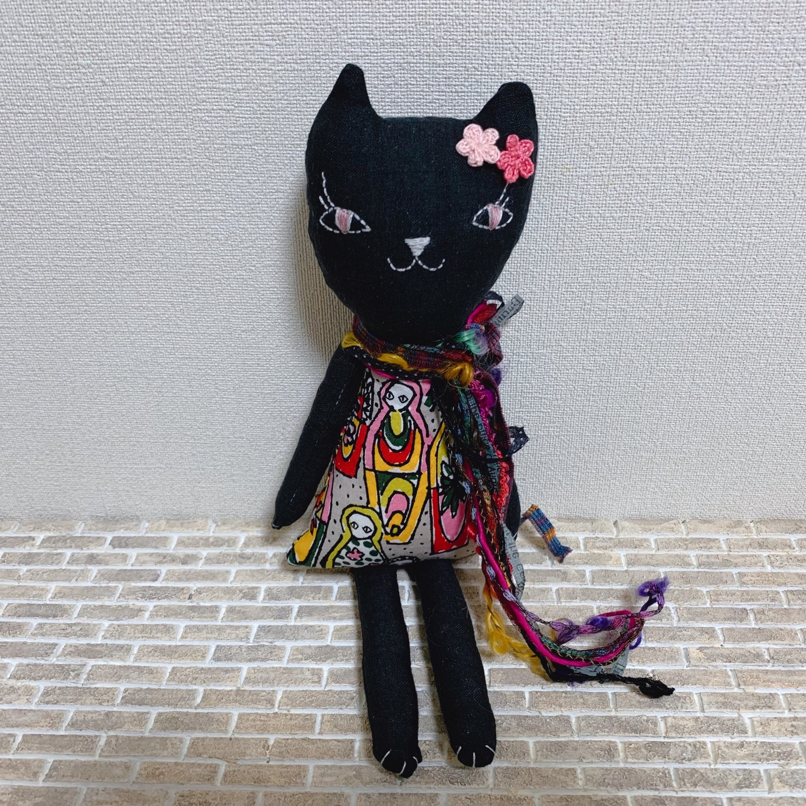 ねこのぬいぐるみ ＊ ミナペルホネンrosy BE - mimi minette