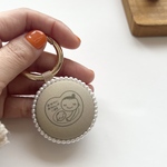 マタニティマーク（ベージュ）マタニティキーホルダー　シンプル　