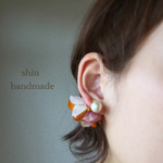 コットンパールと花びら     botanical ピアス/イヤリング