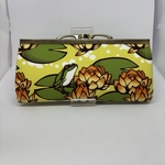 がま口長財布 がま口　財布　カエル　蓮の花　睡蓮　かわいい