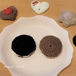 かわいいチョコサンドクッキー　2つセット　＊インテリア雑貨　撮影小物　プチプレゼント＊