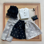 【＊受注製作】リカちゃん  着せ替え服 ダーク系着回しコーデ7点セット