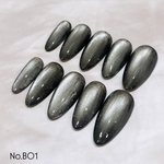 No.B01 ネイルチップ　フルオーダー　マグネットネイル　マグネット　ブラック　黒　クール　かっこいい