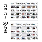 電車・新幹線のカタカナ50音表