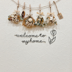 ＊welcome to myhomeとチューリップ＊ハンドメイド＊ワイヤーアート