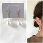 スティック　コットンパール　ピアス　イヤリング樹脂ピアス　チタンピアス   シンプル　結婚式　入学式　卒業式　入園式　セレモニー