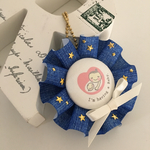 デニムスタースタッズ☆マタニティ☆ロゼット☆白リボン