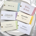 席札　メッセージカード付　マーメイド紙　simple 結婚式　ウェディング　ローマ字