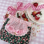 ❄︎.*𝑾𝒊𝒏𝒕𝒆𝒓 𝒔𝒂𝒍𝒆❄︎.*いちごとリボンのバネ口ポーチ　ブラック×ピンク系　ストロベリー　strawberry リボン