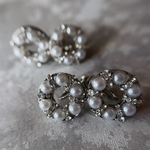 2pcs)3791)インポートイヤリング)rhodium#5i