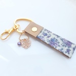 【再販】LIBERTY　Aby　アビー　パープル系　本革のキーチャーム(Ｇ)　
