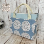 大きく開く　洗える　保冷保温　お弁当バック　ランチバック　保冷バック　保冷ポーチ　紫陽花　水色　全11色