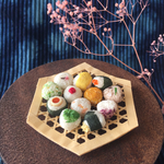 ミニチュアフード🍙竹ざるおにぎり