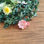 ベビーからお子様用　つまみ細工の和風ヘアクリップ　⑰ピンク★お食い初め、初節句、七五三、和装に★
