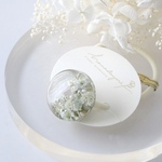 flower drops ~かすみ草~|ラウンドヘアゴム　ﾌﾞﾙｰｸﾞﾚｰ