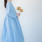 「速乾・しわになりにくい・へたらない」賢いワンピース/スリーシーズンOK・ブルー