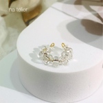 [送料無料][おまけ付♪]イヤーカフ* イヤカフ クリア 透明 ちゅるちゅる シンプル 重ね付け 春 夏 ビーズ 卒業式 オケージョン 