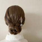 簪　かんざし　ガラス玉