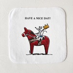 タオルハンカチ　ダーラナホースに乗ったオット