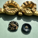 1コずつ販売【czechglass button】#czech#チェコボタン　peacock black22㍉