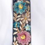 SALE　No.1-1（黒×紫×ブルー）3.6㎝幅　インド刺繍リボン