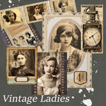 コラージュ用エフェメラシート Vintage Ladies