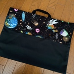 宇宙&帆布＊防災頭巾カバー 背もたれタイプ