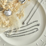 【2個】ステンレス製　フィガロチェーン　ネックレス　