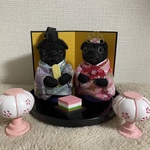 黒パグちゃんのお雛様