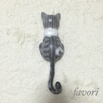 【再販】猫フック*サバトラ×白