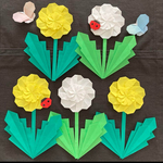 March  お花　たんぽぽ　折り紙　ハンドメイド　壁面飾り　春　花