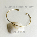 再販☆brass：square  wire  bangle