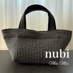 nubi ヌビバッグ  ヌビ  トートバッグ イブル ダークグレー×ブラック 舟形
