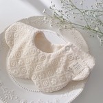 lace  flower embroidery bib                         出産祝い　ビブ　よだれかけ　もくもくスタイ　女の子　レース　花柄　刺繍　韓国　ナチュラル　結婚式