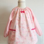 長袖スモック♡キラキラリボンと巻貝×ストライプ袖(110size)