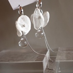 組み合わせ自由♢White flower×silver♢earring or pierce  